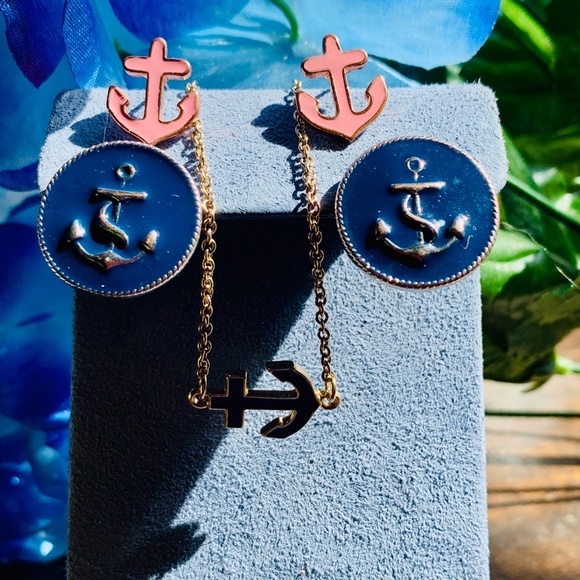 Ahoy! Fun in the  Sun - Seaside Summer Anchor Earrings & Bracelet - Picture 6 of 6
